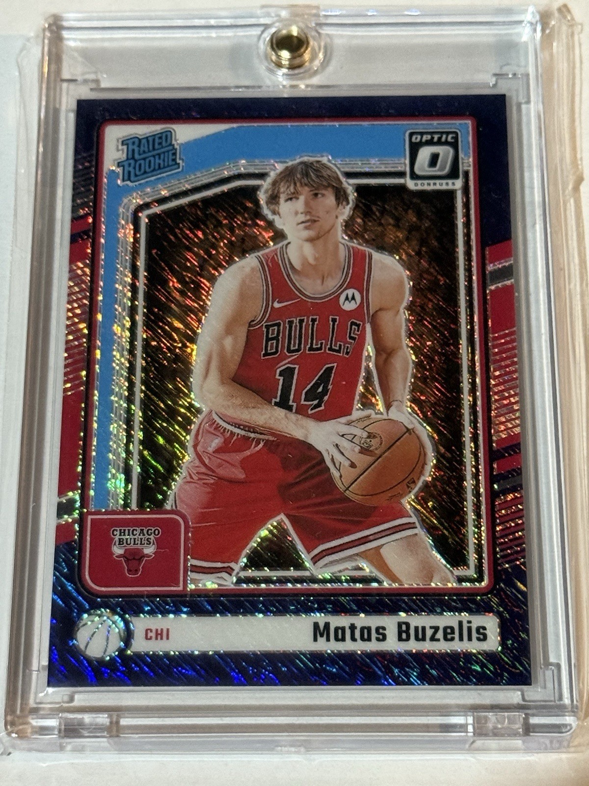 MATAS BUZELIS RC 2024-25 Donruss Optic Purple Shimmer #271 Rated ROOKIE RC