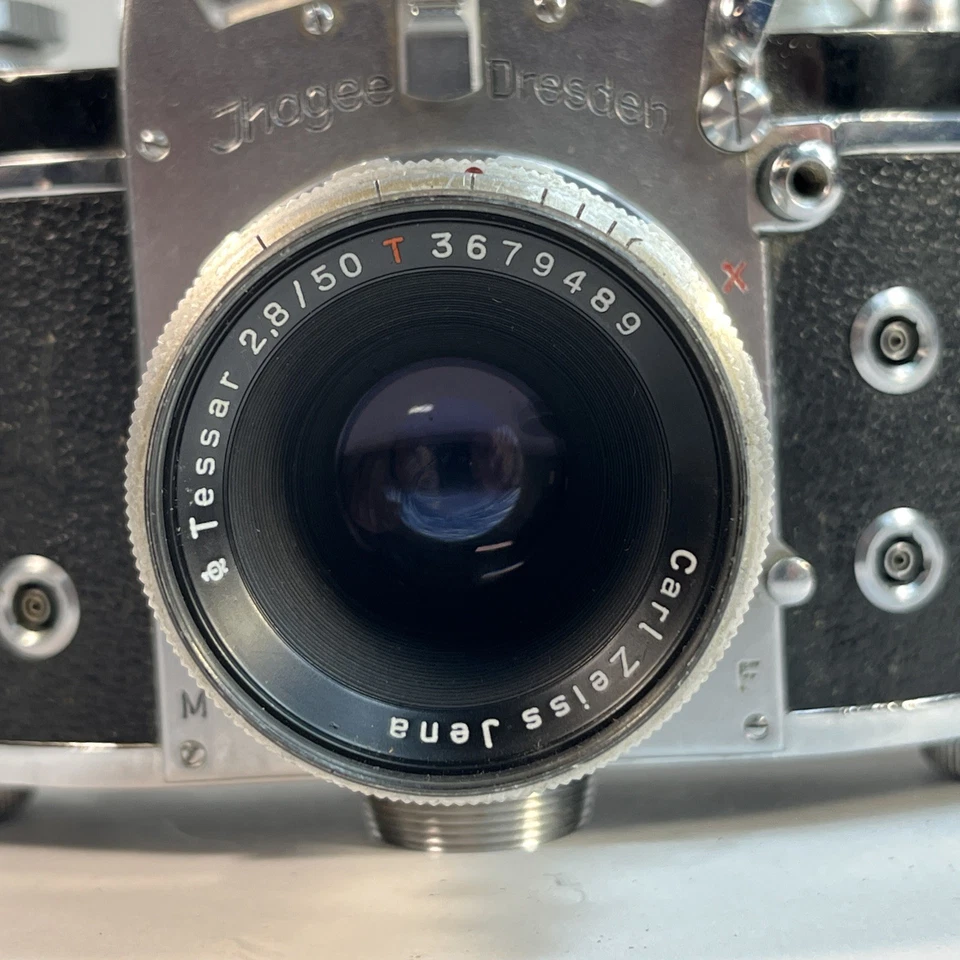 Cámara SLR Carl Zeiss Jena 50 mm EXAKTA Varex II A 35 mm lente probada funcionando BONITA Foto 4 de 4