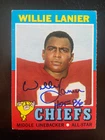 Willie Lanier Autographed  1971 Topps Football ROOKIE Card #114 KC Chiefs HOF