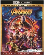 Avengers: Infinity War New 4K UHD Blu-ray With Blu-Ray, 4K Mastering, Ac-3/D