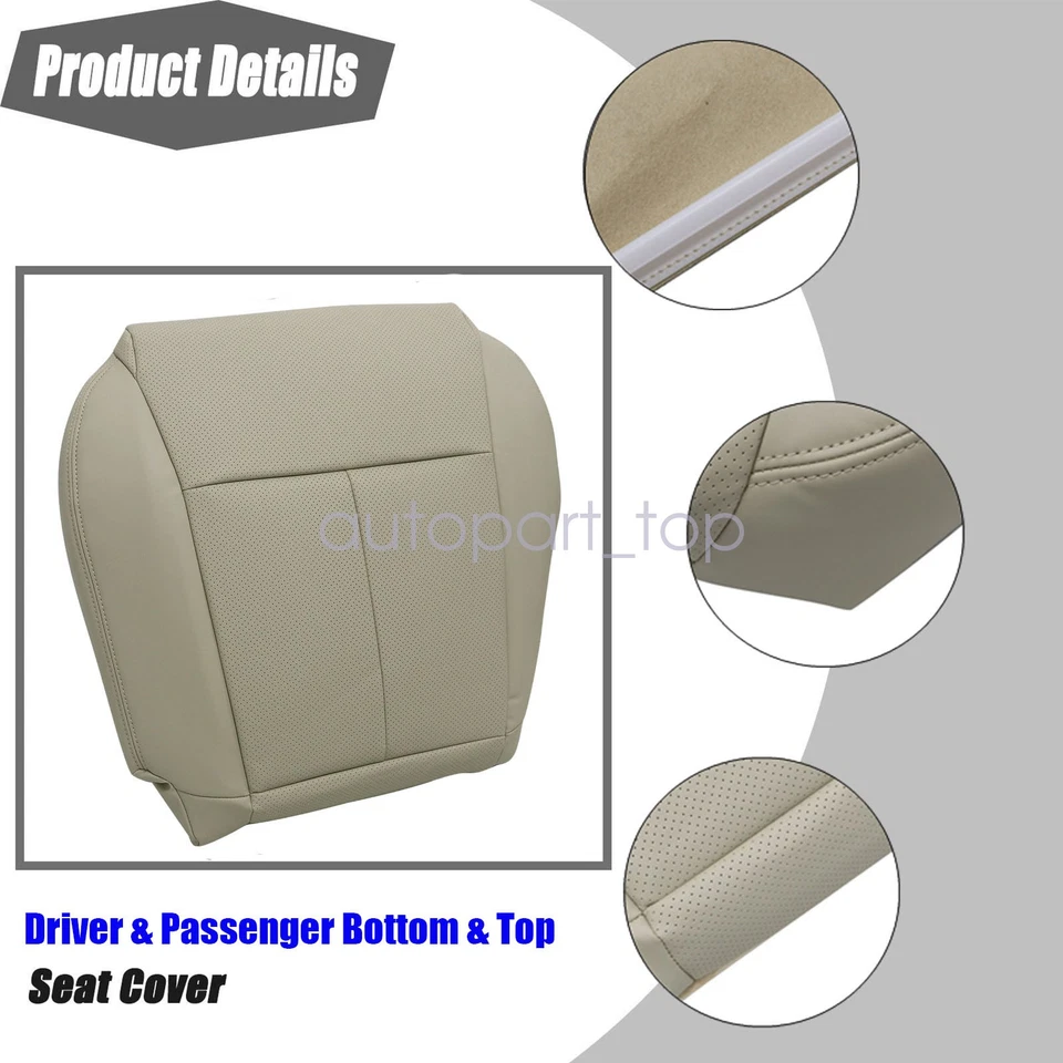 Cubierta de asiento de cuero de repuesto inferior y superior delantera para Infiniti M35 2006-2010 Foto 4 de 4