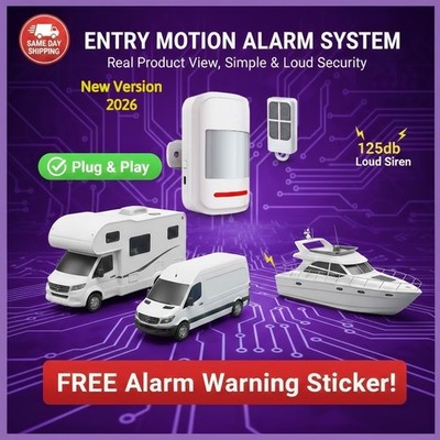 Camper-Van-Wohnmobil-Wohnwagen Funk Fernbedienung Alarm Sicherheit Eingang Bewegungsmelder
