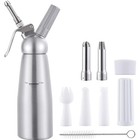 Sahnespender 0,5L Cremespritze Schlagsahnebereiter Edelstahl Spritztüllen