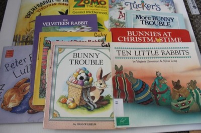 Lot of 8 Children's Rabbit Books Scholastic Chronicle Peter Rabbit Zomo