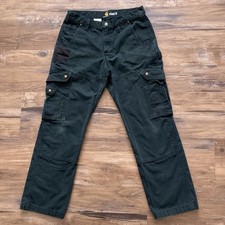 Carhartt B342 BLK Ripstop Cargo Work Pants Men's 32x30 Fits 32x29 Distressed