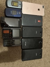 Lot of 10 Phones Apple iPhone,Coolpad, UMX, Samsung, Cricket For Parts