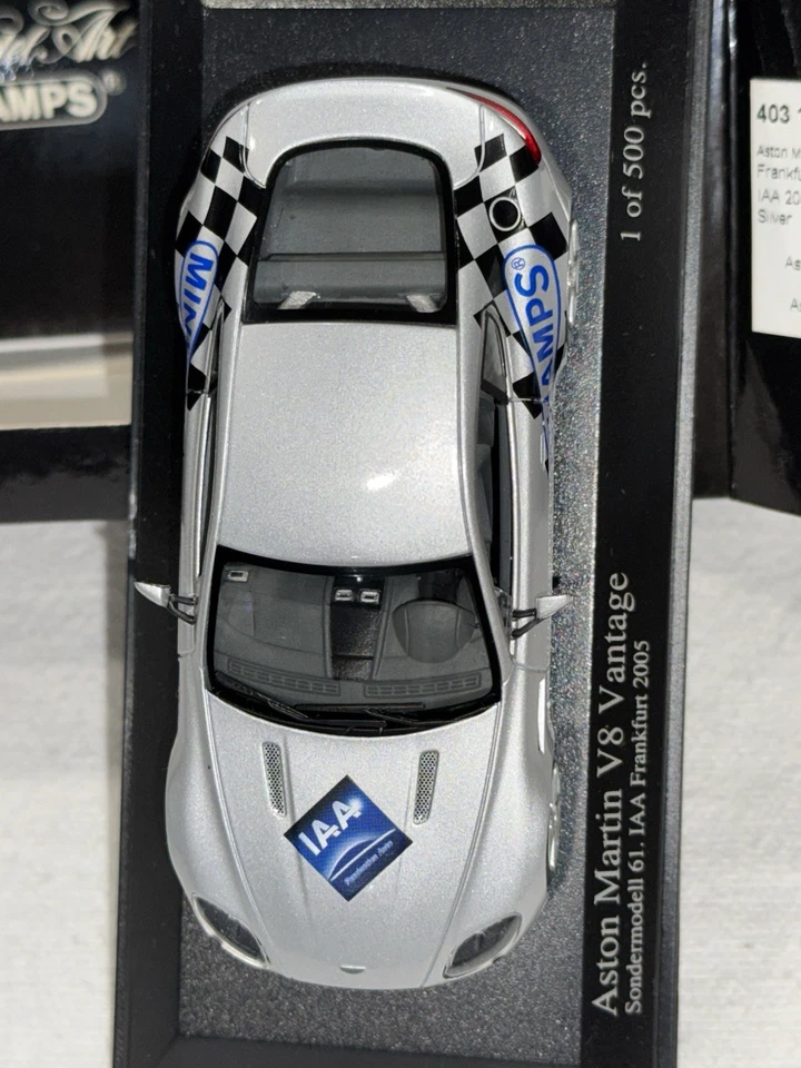 2005 IAA FRANKFURT CAR SHOW Aston Martin V8 Vantage Minichamps 1/43 RARE 500 pcs - Image 4 of 4