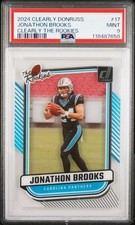 2024 PANINI CLEARLY DONRUSS #17 JONATHON BROOKS CLEARLY THE ROOKIES PSA MINT 9