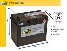 Battery fits NISSAN GT-R R35 3.8 2007 on Hella 154 330A 45Ah 4Yr Warranty New