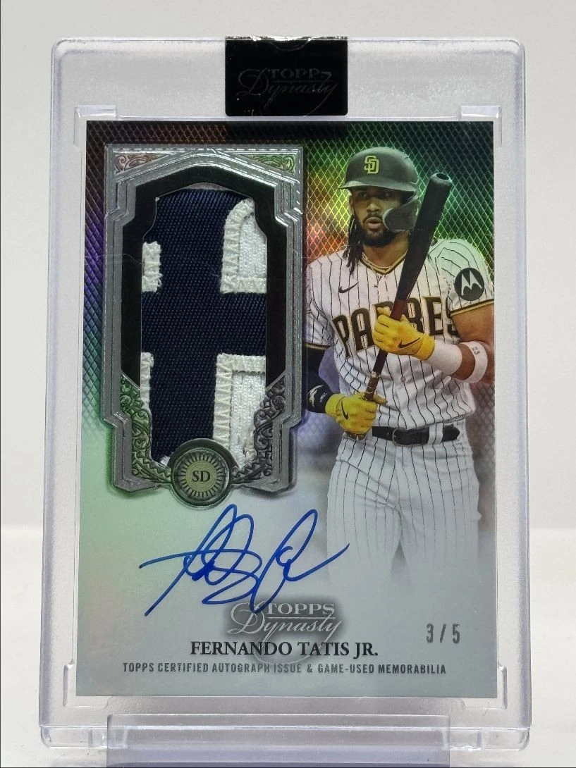 FERNANDO TATIS JR. 2023 TOPPS DYNASTY GAME USED PATCH SILVER AUTO /5 Q0398