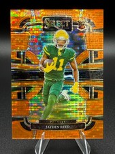 2025 Panini Select Jayden Reed Orange Pulsar Prizm Premier Level /7 FOTL SSP GB