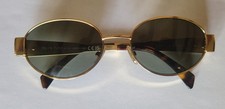 CELINE TRIOMPHE METAL 01 SUNGLASSES IN METAL gold/green