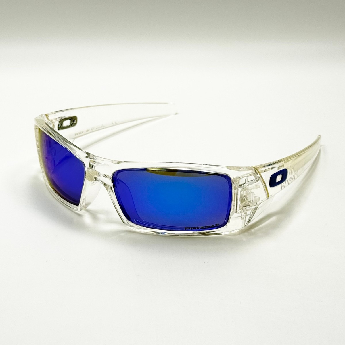 Oakley Gascan OO9014 Clear Frame Galaxy Blue Mirror Polarized