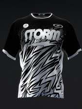 Custom Name STORM - COLORWAY BLACK SILVER Bowling Jersey Short  Long Sleeve