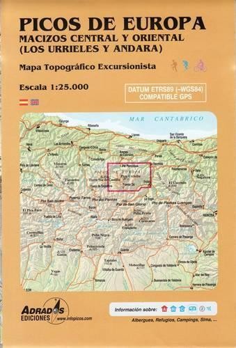 Picos De Europa - Macizos Central y Oriental (Map)