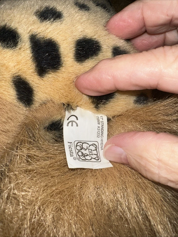 Fiesta Standing Hyena Plush 17” Stuffed Animal  Soft Toy Realistic - Image 4 of 4