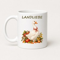 Landliebe Gans Tasse 325 Ml Keramik Herbst Geschenk Cottagecore