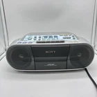 Vtg Sony CFD-S01 CD Radio Cassette Boombox Mega Bass CD-R RW Audio Portable Work