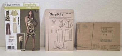 Simplicity Patterns 2938 Wmn's Dress/Top-Pants 2 Lgths/Jacket,/Belt  Size 20-28