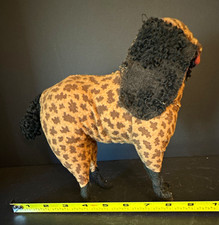 Handmade Brown/Black Dog Stuffed Animal Plush Toy, Medium 14-24 in