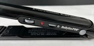 BaByliss Pro Porcelain Ceramic Flat Iron 1'' Black Hair Straightener BP9557