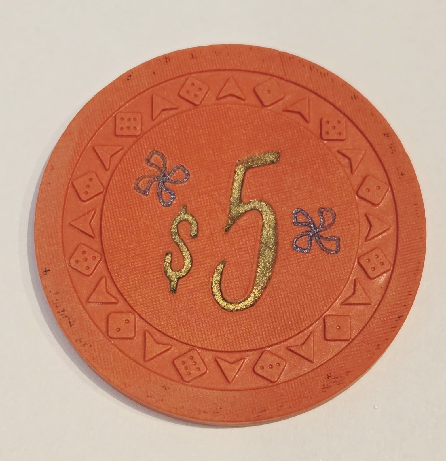 UNIQUE - $5 Chip - Thunderbird Thunder Bird Hotel Casino - Las Vegas Nevada NV