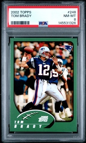 2002 TOPPS #248 TOM BRADY PSA 8