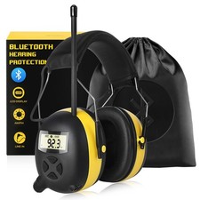 Upgraded 5.4 Bluetooth Hearing Protection AM FM Radio Headphones 30dB SNR