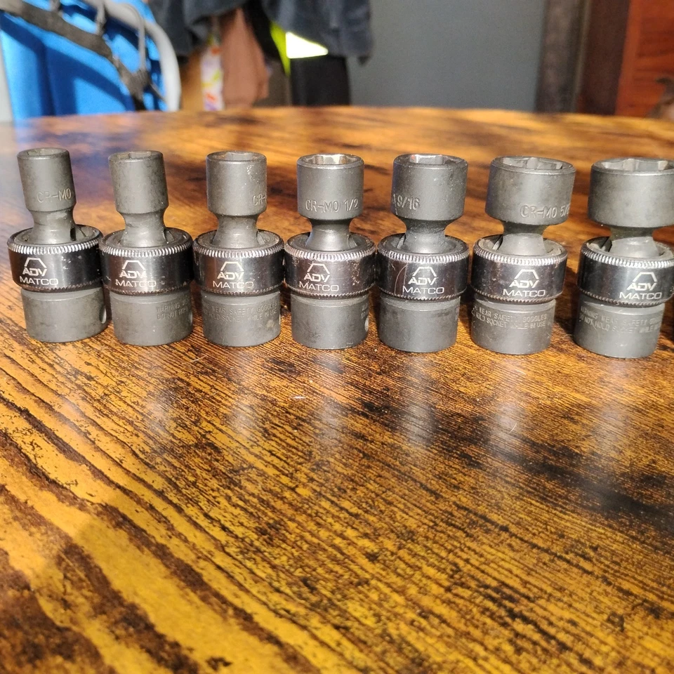 Matco tools  3/8 DRV ADV 6 POINT SAE SHALLOW SWIVEL SOCKET SET 12 pc. SBUP126V - Image 2 of 4