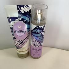 Bath  Body Works Butterfly Fine Fragrance Mist  Body Cream Set   New