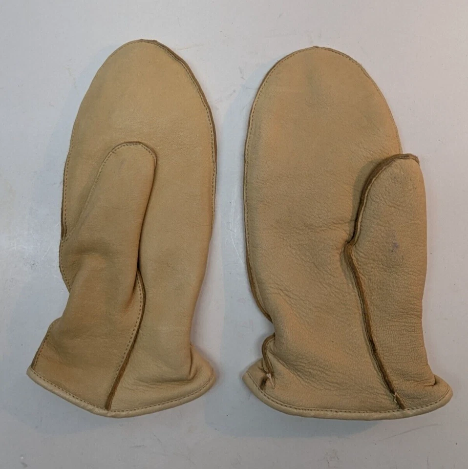 Pares de guantes de cuero forrados de vellón Snowfall para mujer de 3,5 x 8 pulgadas Foto 3 de 4