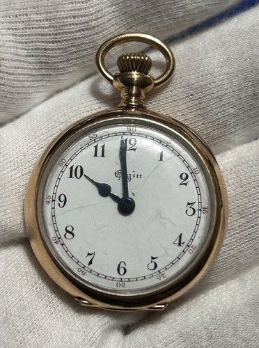 ANTIQUE 14K GOLD 1893 ELGIN POCKET WATCH 14KT SOLID GOLD 17 JEWEL 0s GRADE 112 R