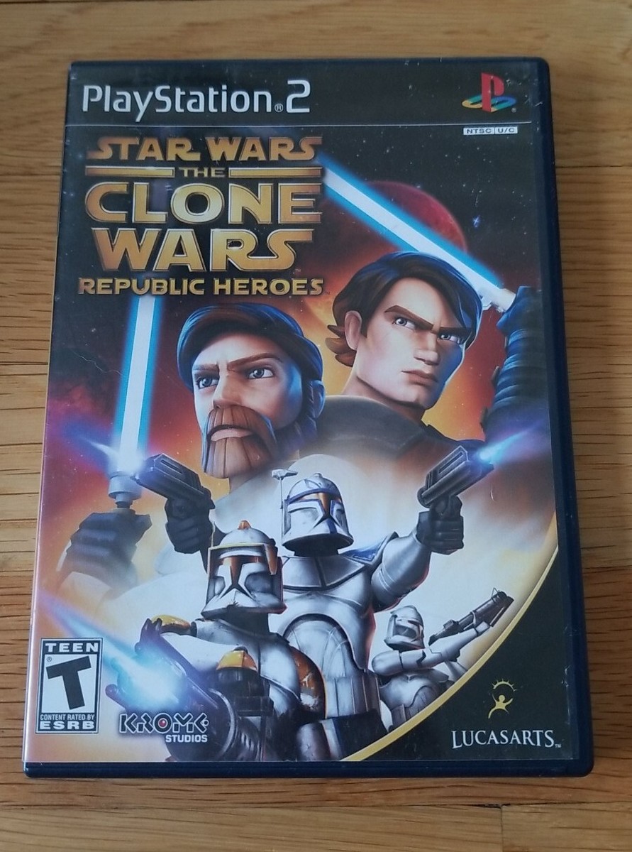 Star Wars: The Clone Wars Republic Heroes Playstation Game Complete  PS2