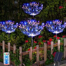 4/8 LED Gartendeko Solarlicht 8Modi Feuerwerk Licht Außen Pusteblume Solarlampen