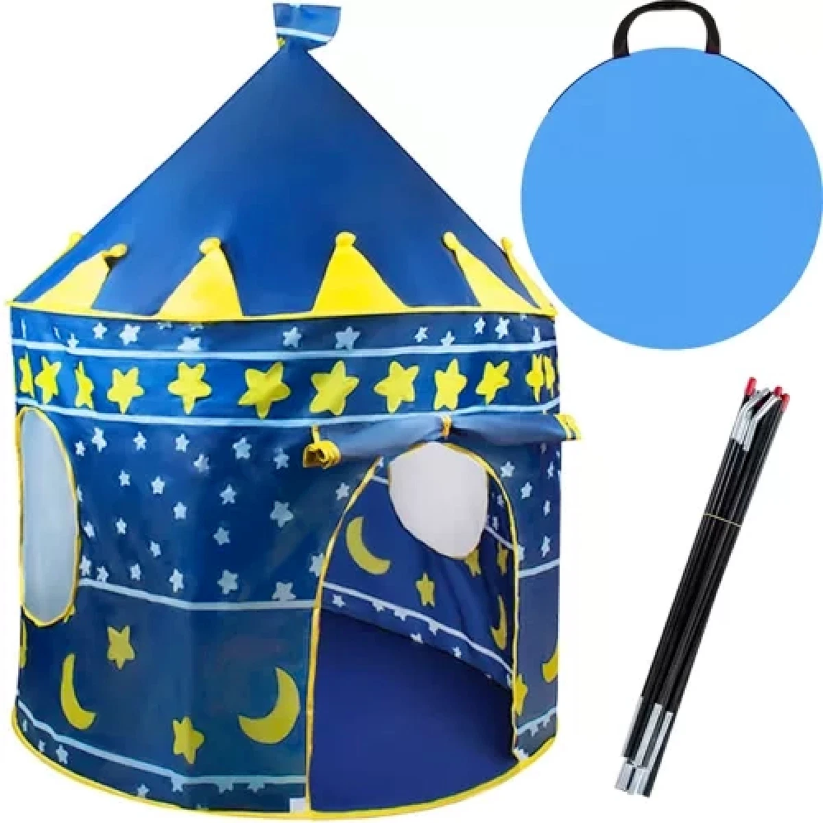 Tenda Da Gioco Per Bambini Con Due Porte E Una Finestra 108x105x117 Cm Poliestere Bianco 89792737