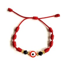 Red string Red evil eye luck bracelet adjustable adults, kids protection - B113