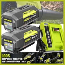 For Ryobi 40 Volt 4.0Ah OP40404VNM 40V Lithium-Ion Battery / Rapid Charger