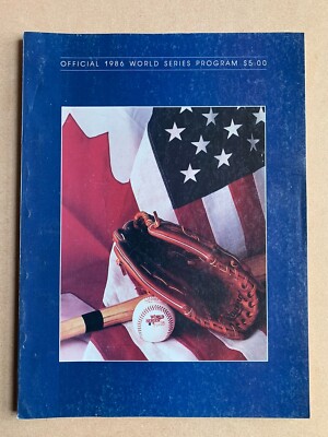 19856World Series Programm MLB Boston Red Sox v New York Mets Baseball
