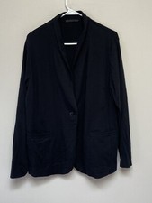UNIQLO Womens Black Knit Jacket 1 Button Pockets XL
