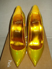 100% AUTHENTIC NEW WOMEN LOUBOUTIN HOT CHICK 100 YELLOW PATENT PUMP/HEEL US 8 — photo 4