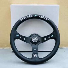 Vertex X Fatlace Collab 330mm 13in Leather Deep Dish Corn Steering Wheel