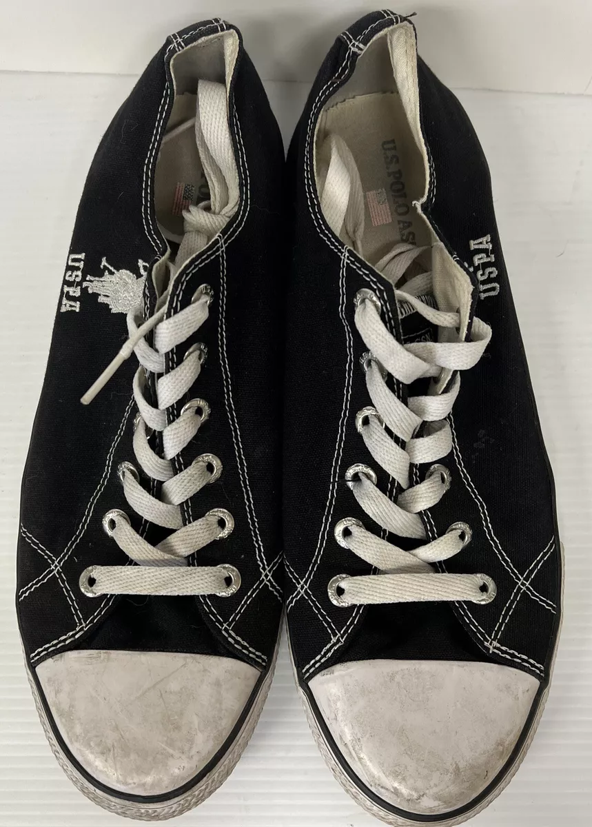 Vintage U.S.P.A. US Polo Assn. Converse Shoes All Star Style Size 10.5 Black