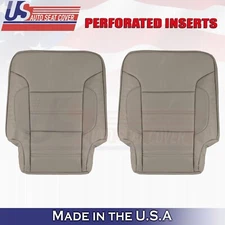2015 to 2019 For GMC Yukon Denali Rear Driver & Passenger Top Leather Covers Tan