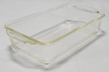 Vintage Fire King 409 Clear Glass 1 Qt Baking Bread Loaf Pan 