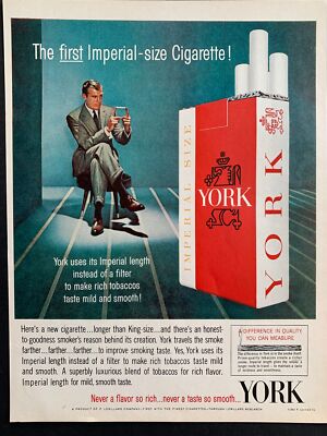 Vintage 1962 York Cigarettes Ad