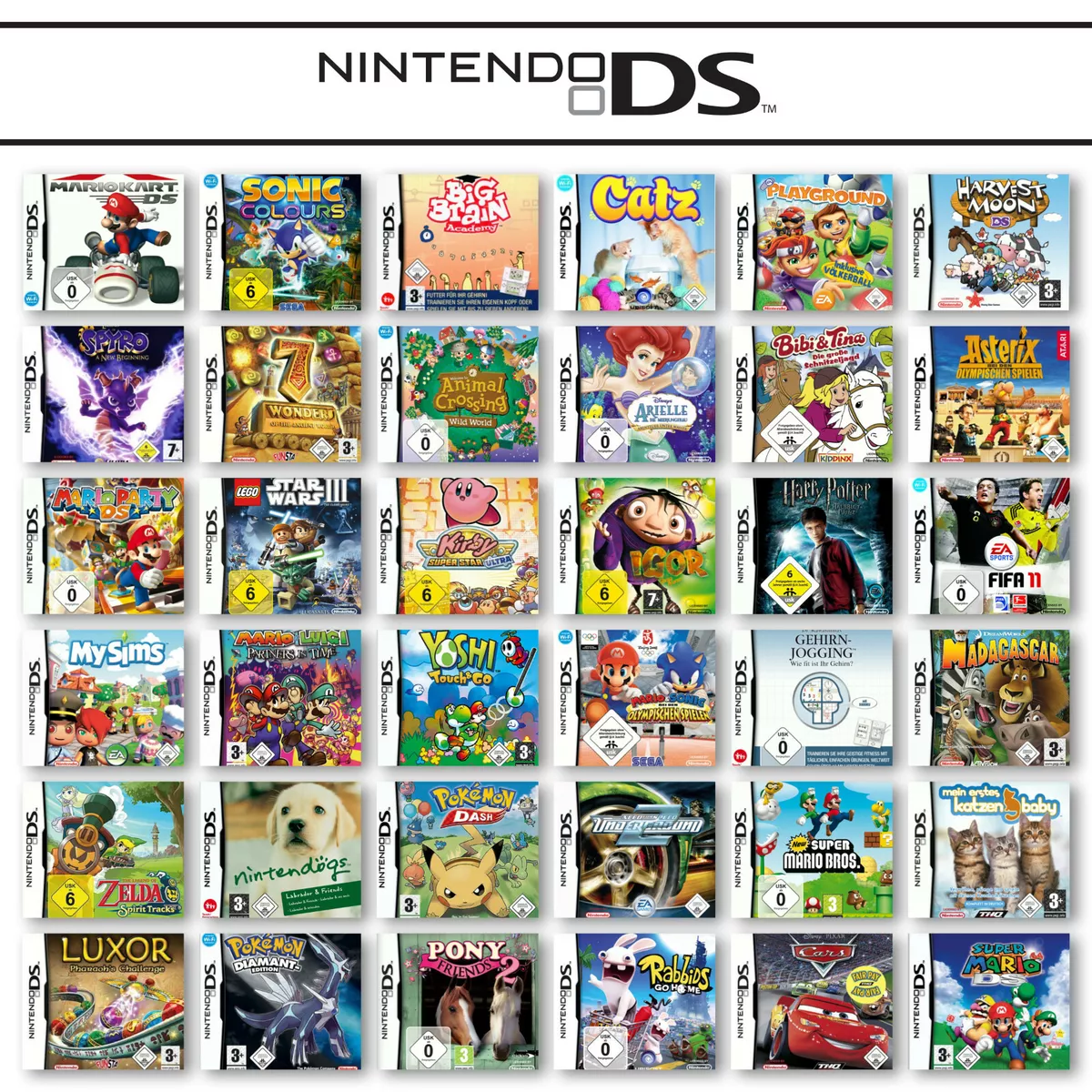 Authentic Nintendo DS Games for DS / Dslite / Dsi / 3DS XL and 