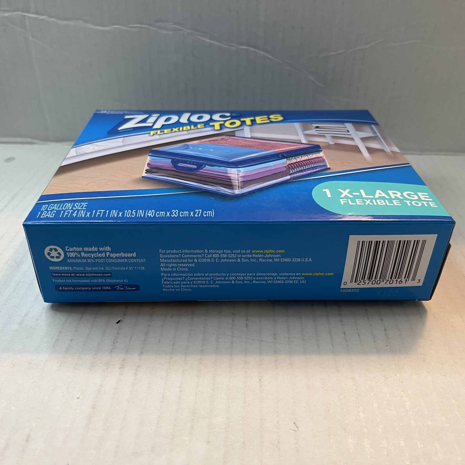 Ziploc Flexible Totes Extra Lg XL 10 Gallon Heavy Duty Clothes Storage