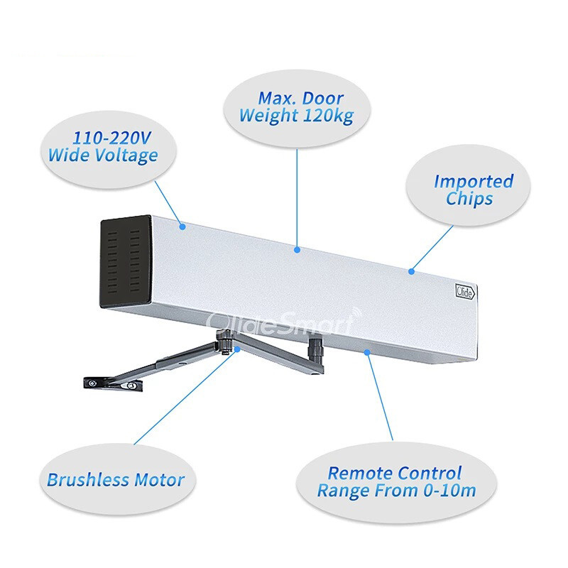 Automatic Door Opener with wireless Access Keypad and Touchless Switch and Lock