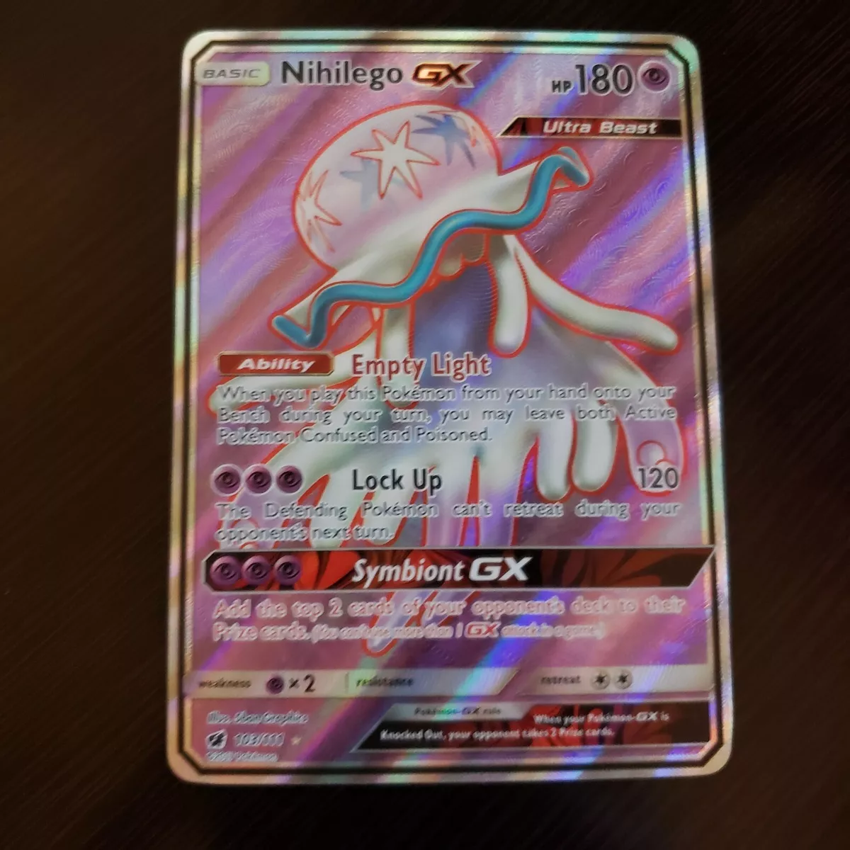 Pokemon Card Nihilego GX 103/111 Crimson Invasion Full