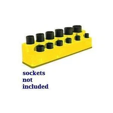 Mechanics Time Saver MTS718 3/8" Drive 12 Hole Neon Yellow Impact Socket Holder 